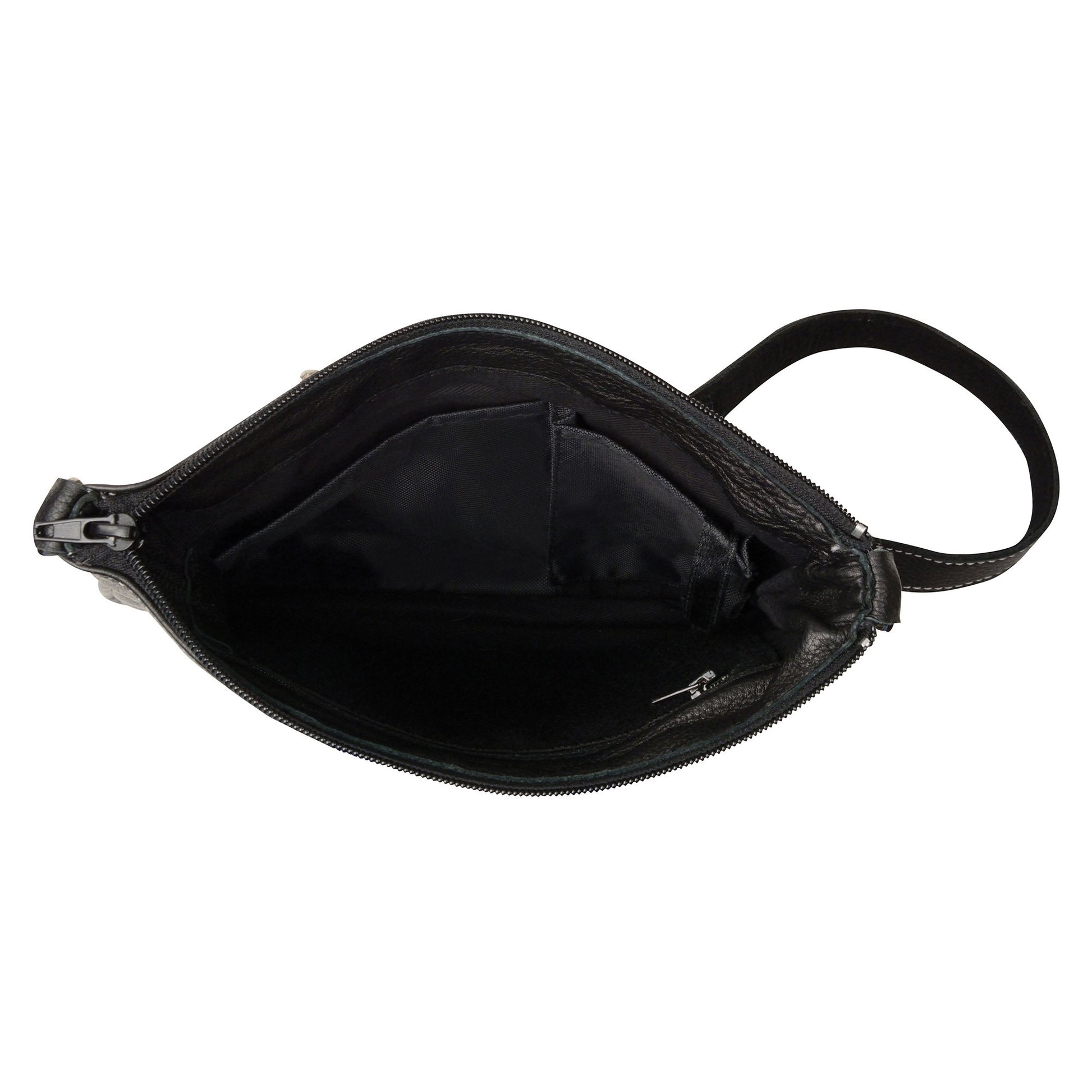 Milwaukee Leather MP8810 Women's Black Chain Strap Riveted Shoulder Bag