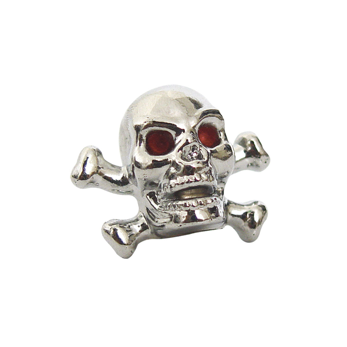 Hot Leathers MPA1219 Chrome Skull and Bones Valve Caps Cover