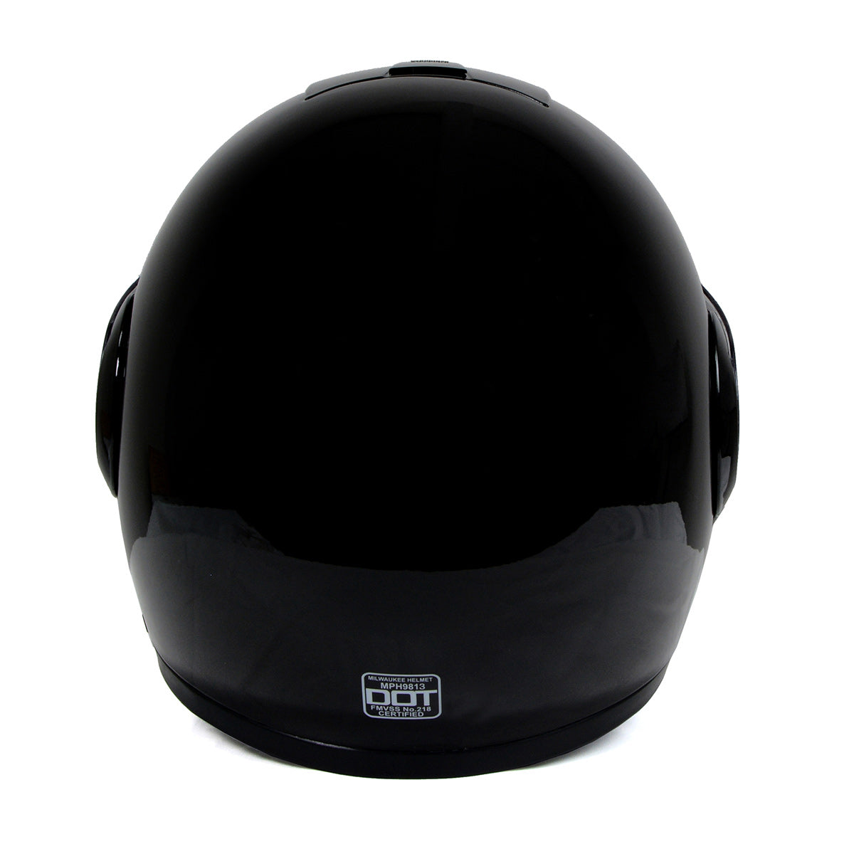 Milwaukee Helmets MPH9813DOT Gloss Black 'Menace' Advanced Motorcycle Modular Helmet for Men and Women Biker w/ Drop Down Visor