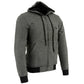 Nexgen Heat MPM1713SET12v Men's Grey 'Heated' Front Zipper Hoodie Jacket for Outdoor Activities w/ Battery Pack