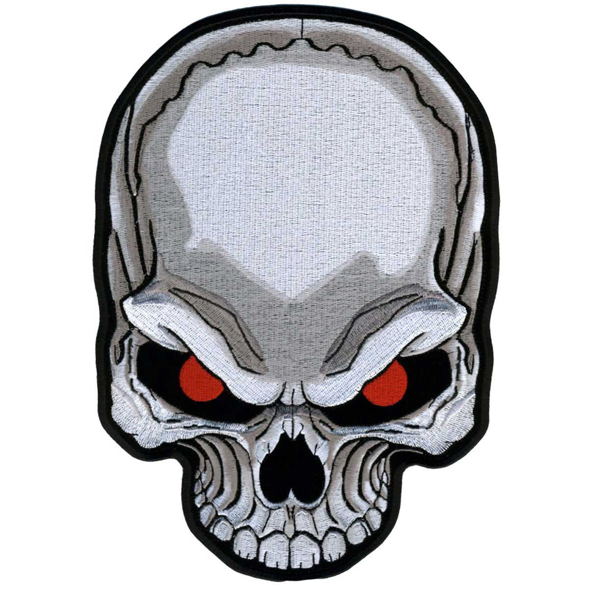 Hot Leathers PPA6007 Red Eyes Skull 7" X 10" Patch