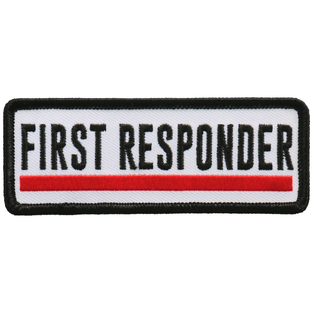 Hot Leathers PPL9744 4 Inch First Responder Red Line Patch
