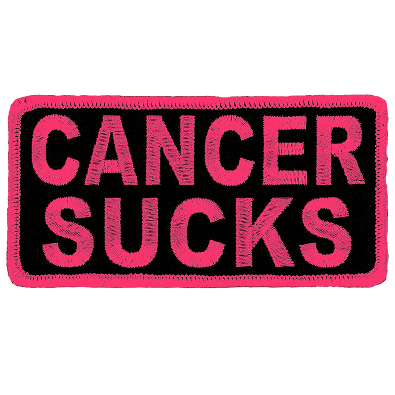Hot Leathers PPL9814 Cancer Sucks 4"x 2" Pink Patch