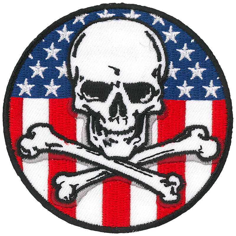 Hot Leathers PPQ1090 Flag Skull Circle 3