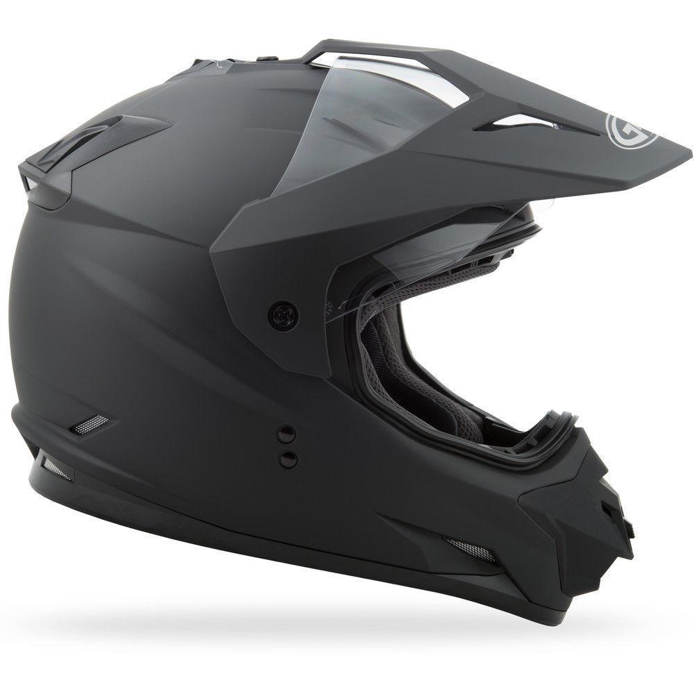 GMax GM11D Flat Black Dual Sport Helmet
