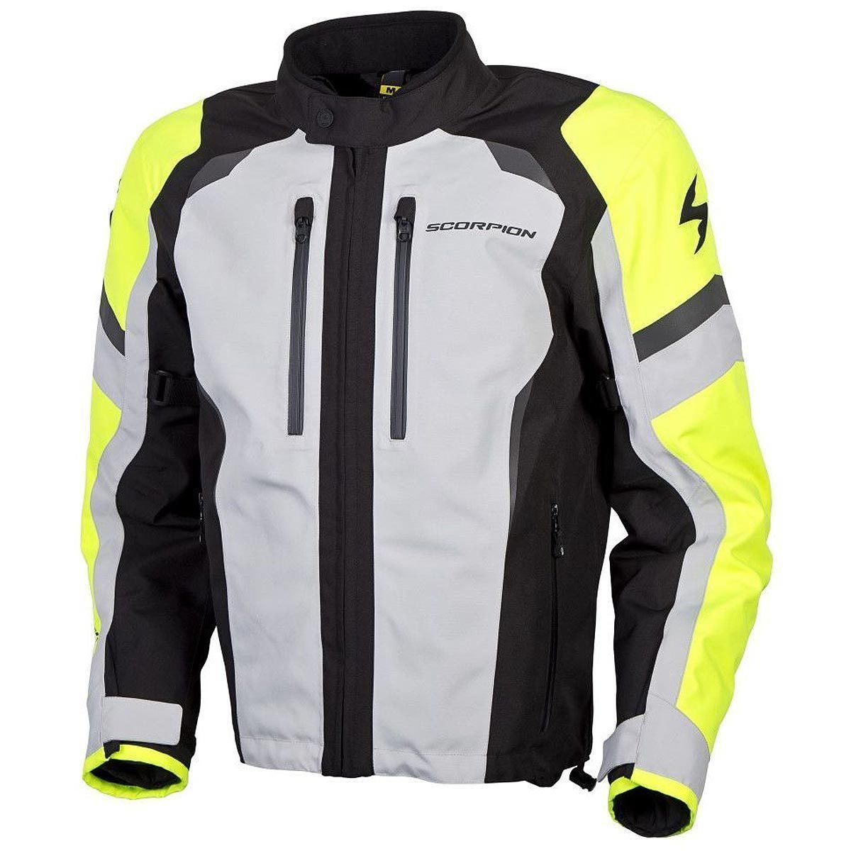 Scorpion Optima Men's Hi-Viz Yellow Textile Jacket with Armor