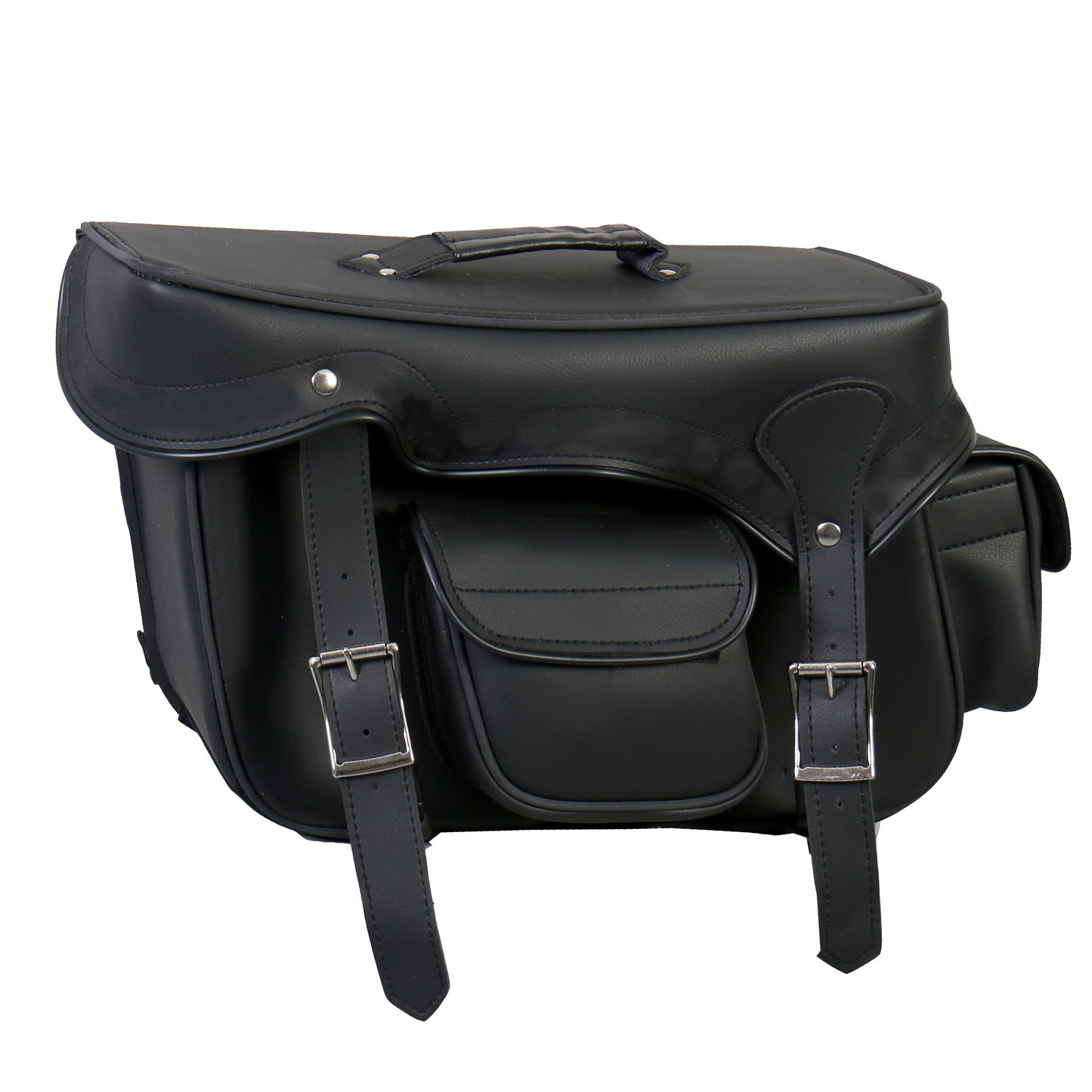 Hot Leathers SDA1005 Extra Large Saddle Bag with Concealed Carry Pocket and Reflective Piping 20X11X7