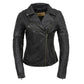 Milwaukee Leather SFL2812 Black Vintage Motorcycle Inspired Leather Jacket for Women - Veg-Tan Fashion Jacket