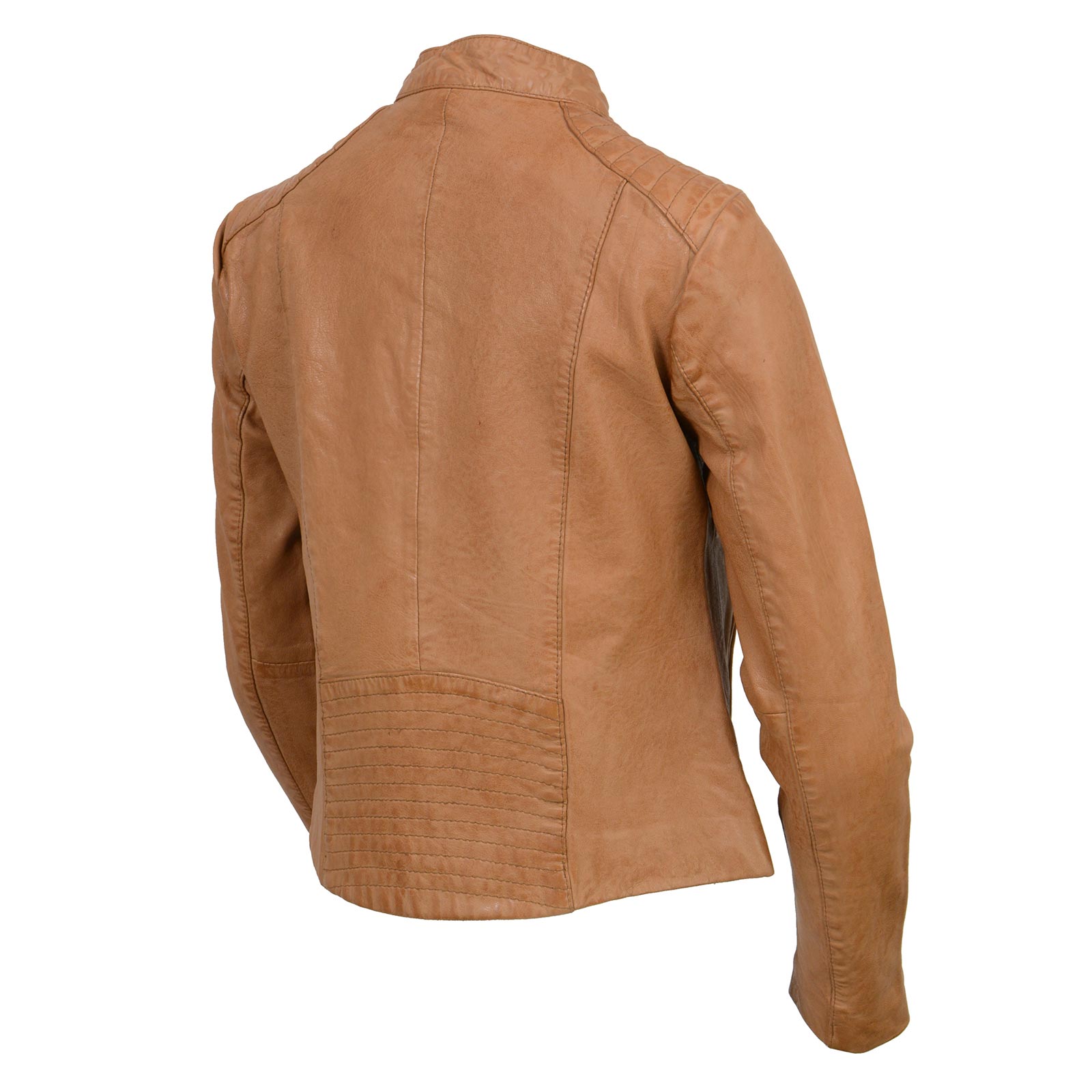 Milwaukee Leather Vintage SFL2814 Women's Cognac Leather Moto Style Fashion Jacket