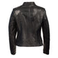 Milwaukee Leather SFL2860 Women's Zip Front Stand Up Collar Black Leather Jacket