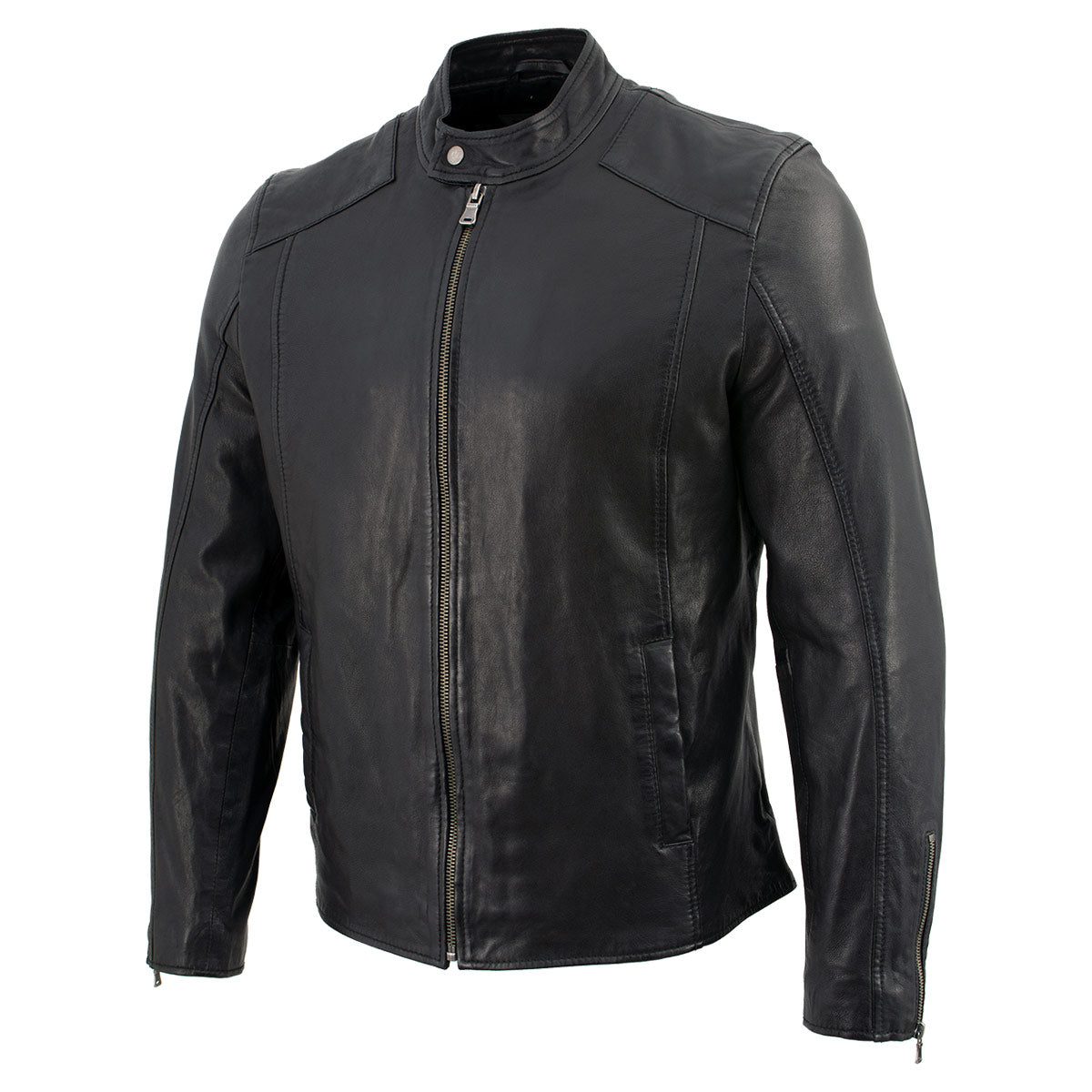 Milwaukee Leather Vintage SFM1803 Men's Black Leather Moto Style Fashion Jacket