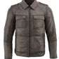Milwaukee Leather SFM1810 Men's Anthracite Patch Pocket Lambskin Leather Jacket