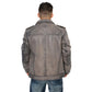 Milwaukee Leather SFM1810 Men's Anthracite Patch Pocket Lambskin Leather Jacket