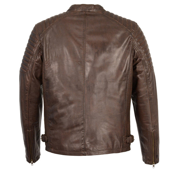 Milwaukee Leather SFM1840 Men's 'Quilted' Brown Leather Fashion Jacket ...