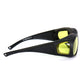 Hot Leathers SGF1075 Yellow Foam Padded Defender Glasses