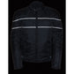 NexGen SH212102T Men's Tall Sizes Black Textile Vented Moto Jacket with Reflective Piping