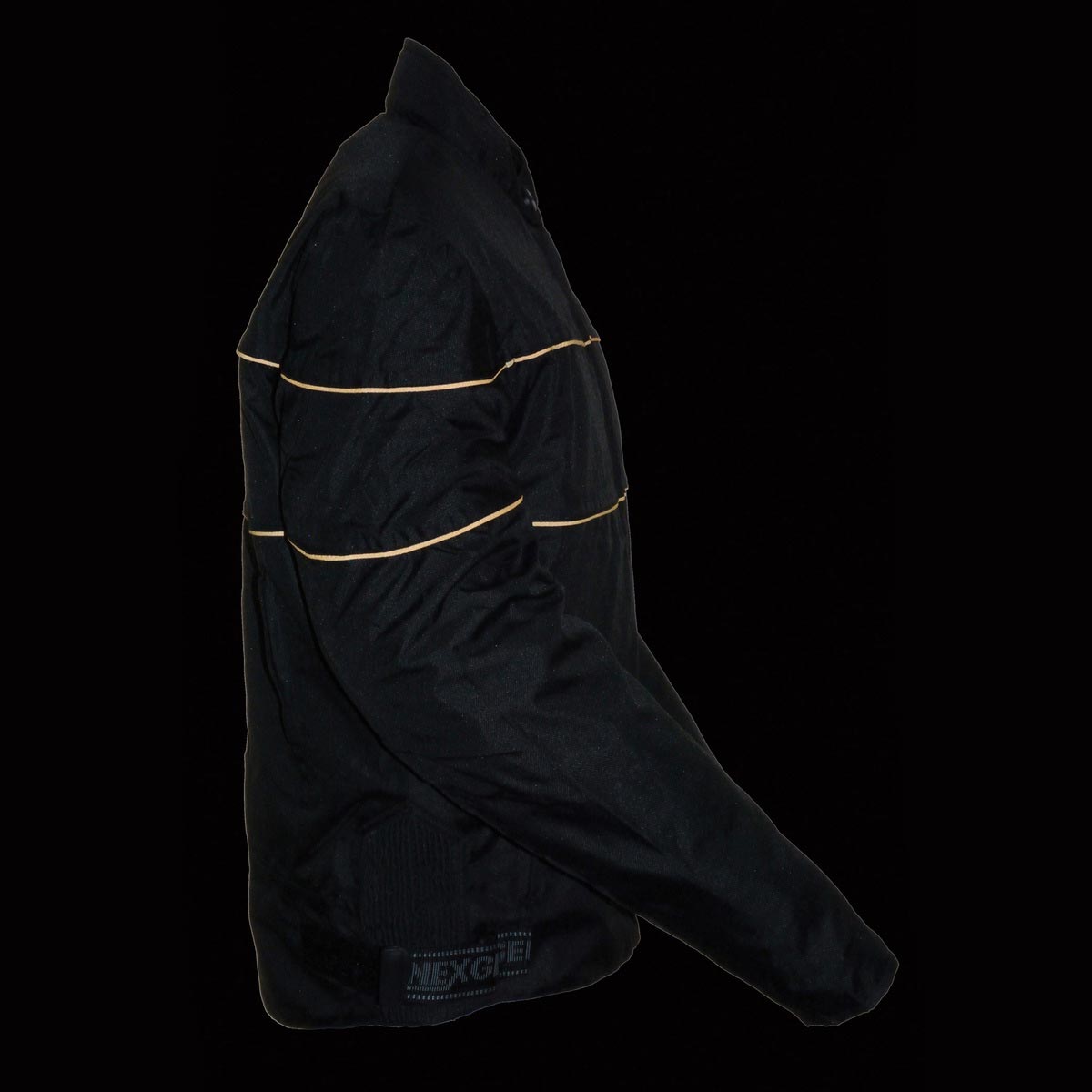 NexGen SH2285 Men's Black with Orange Stripes Scooter Style Textile Jacket