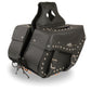 Milwaukee Leather SH553ZB Black Large Zip-Off PVC Studded Throw Over Saddlebags