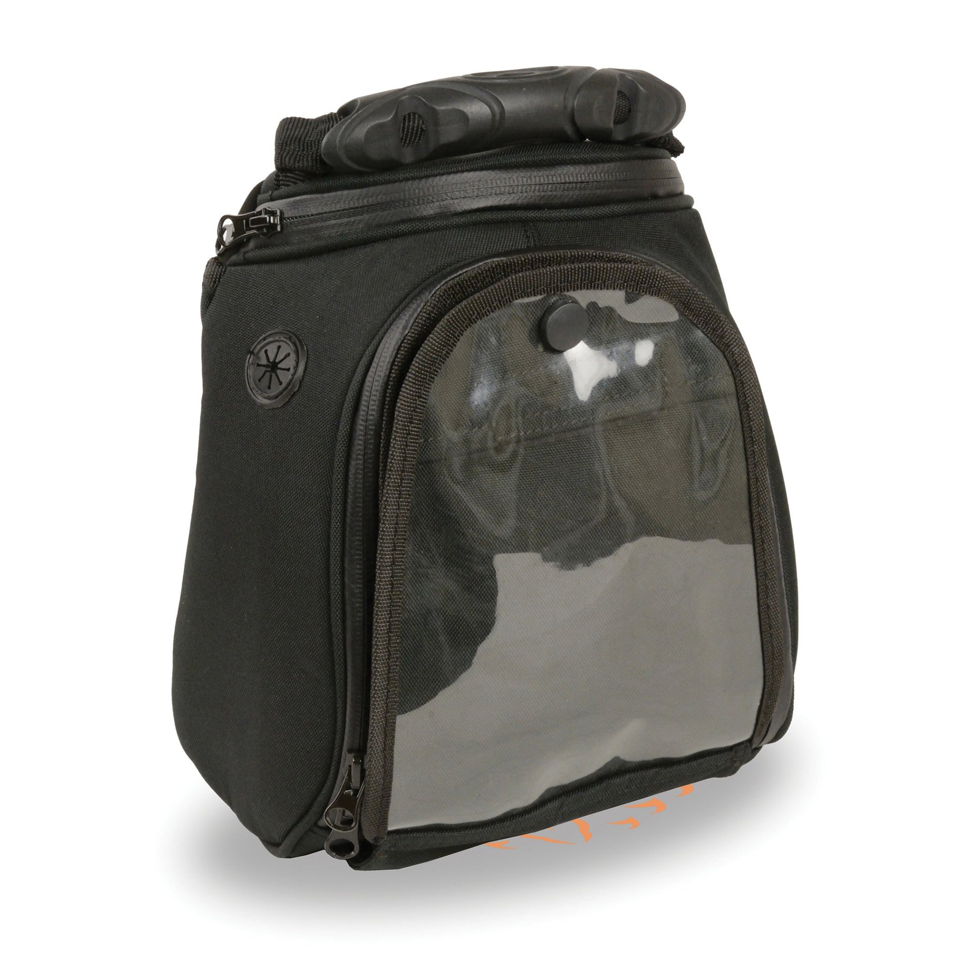Milwaukee Leather SH677 Black Small Textile Magnetic Motorcycle Tank Bag