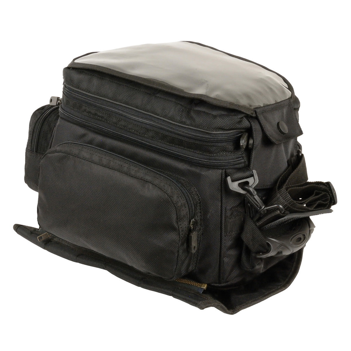 Milwaukee Leather SH697 Black Large Textile 1680D Magnetic Motorcycle Tank Bag