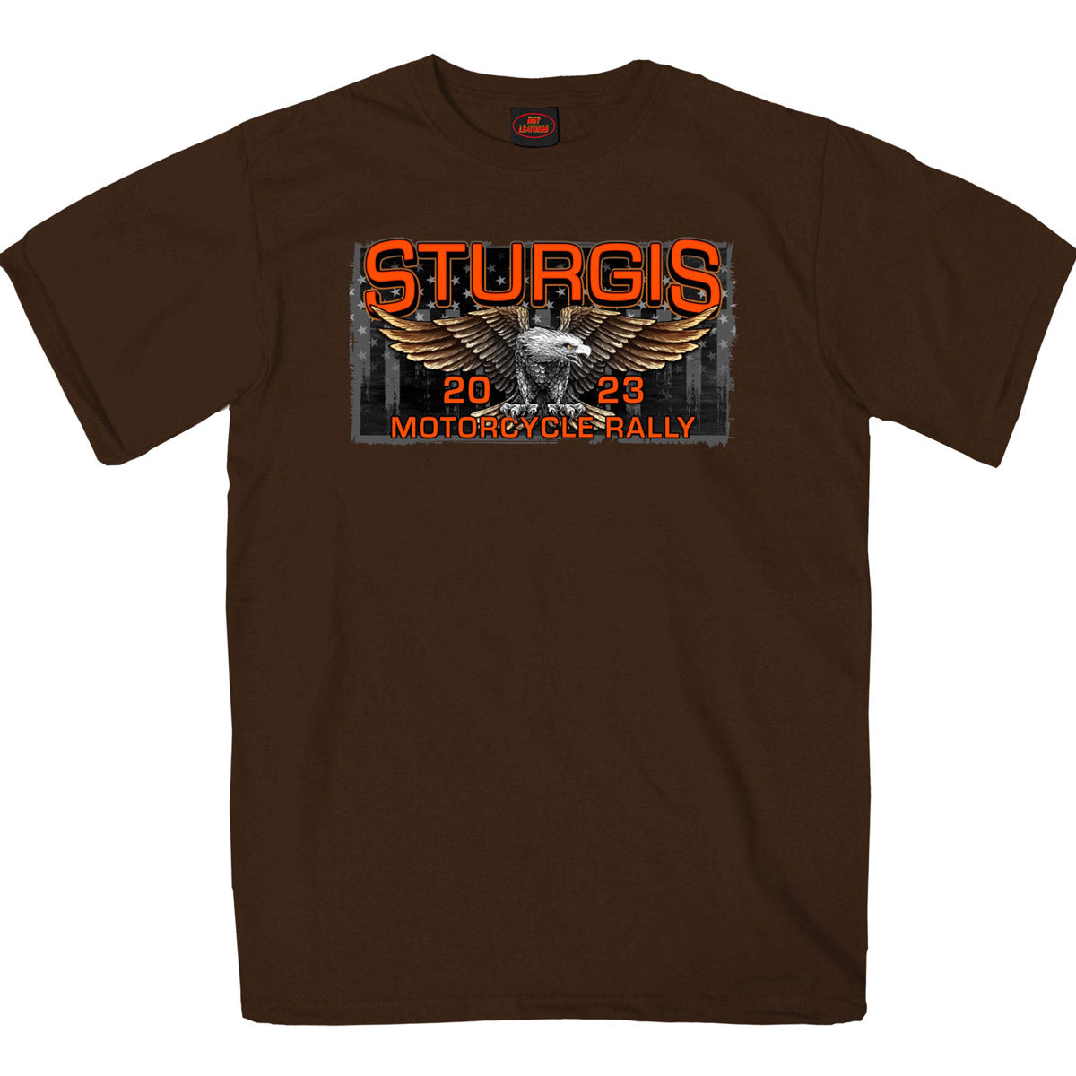 Hot Leathers SPB1084 Men’s Dark Chocolate Sturgis 2023 Main Street T-Shirt