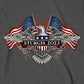 Hot Leathers SPB2105 Men's Charcoal 2023 Sturgis Vintage Patriot Long Sleeve Shirt
