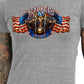 Hot Leathers SPL1824 Women's Heather Gray 2023 Sturgis # 1 American Lady Double Sided T-Shirt