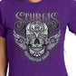 Hot Leathers SPL1829 Women's Heather Purple 2023 Sturgis Antique Sugar Skull T-Shirt