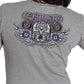 Hot Leathers SPL1830 Women's Heather Gray 2023 Sturgis Antique Sugar Skull T-Shirt