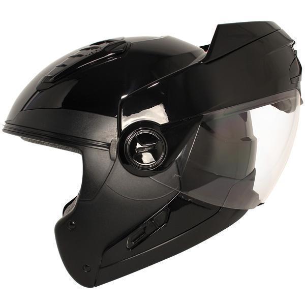 Hawk ST 1198 'Transition' 2 in 1 Glossy Black Modular Motorcycle Helmet