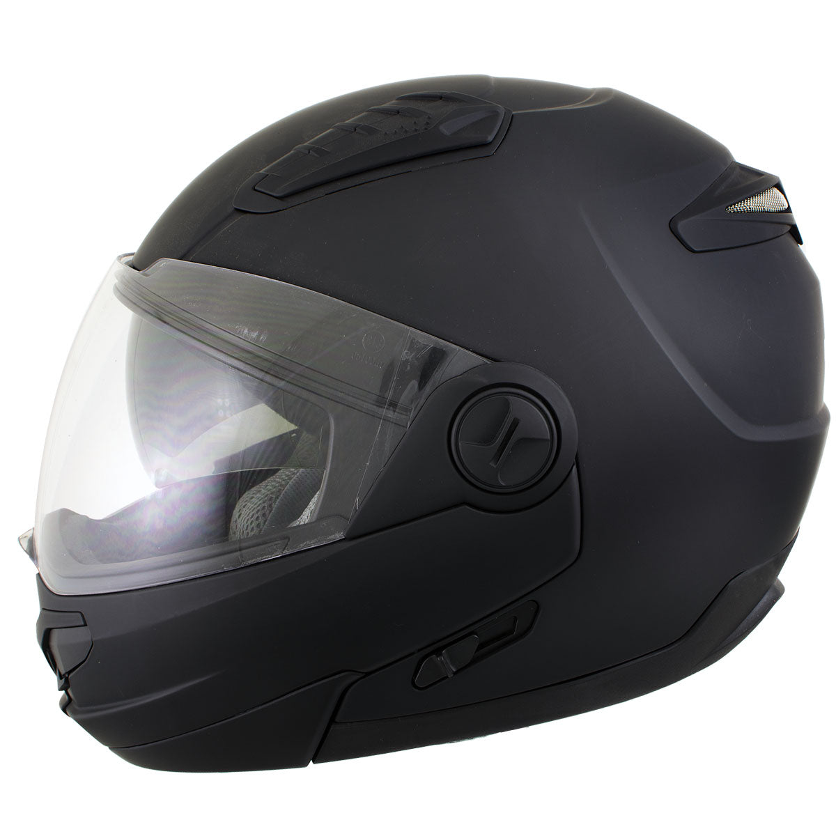Hawk ST 1198 'Transition' 2 in 1 Flat Black Modular Motorcycle Helmet