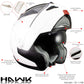 Hawk ST-1198 Transition 2 in 1 White Modular Motorcycle Helmet