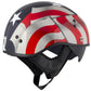 Outlaw T-70 'Blue Flag' American Flag Half Face Helmet with Drop Down Tinted Visor