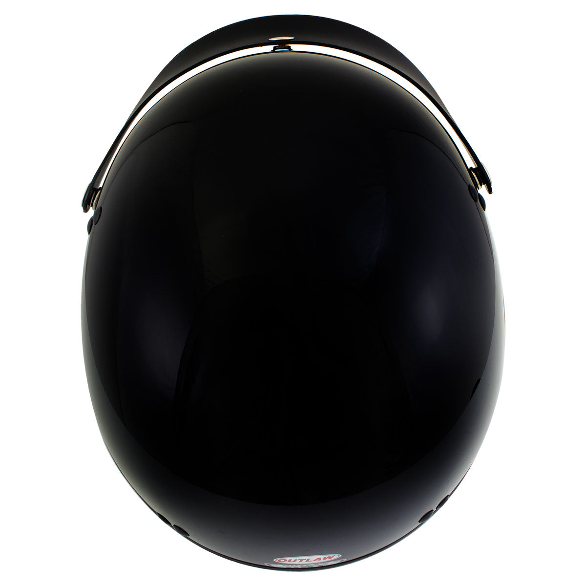 Outlaw T70 'Stealth' Advanced DOT Solid Gloss Black Half Motorcycle Helmet