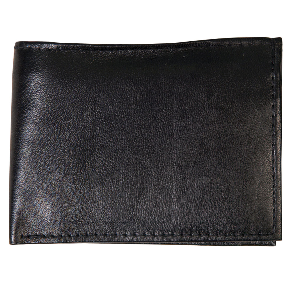 Hot Leathers WLD1001 Black Leather Bi-Fold Wallet
