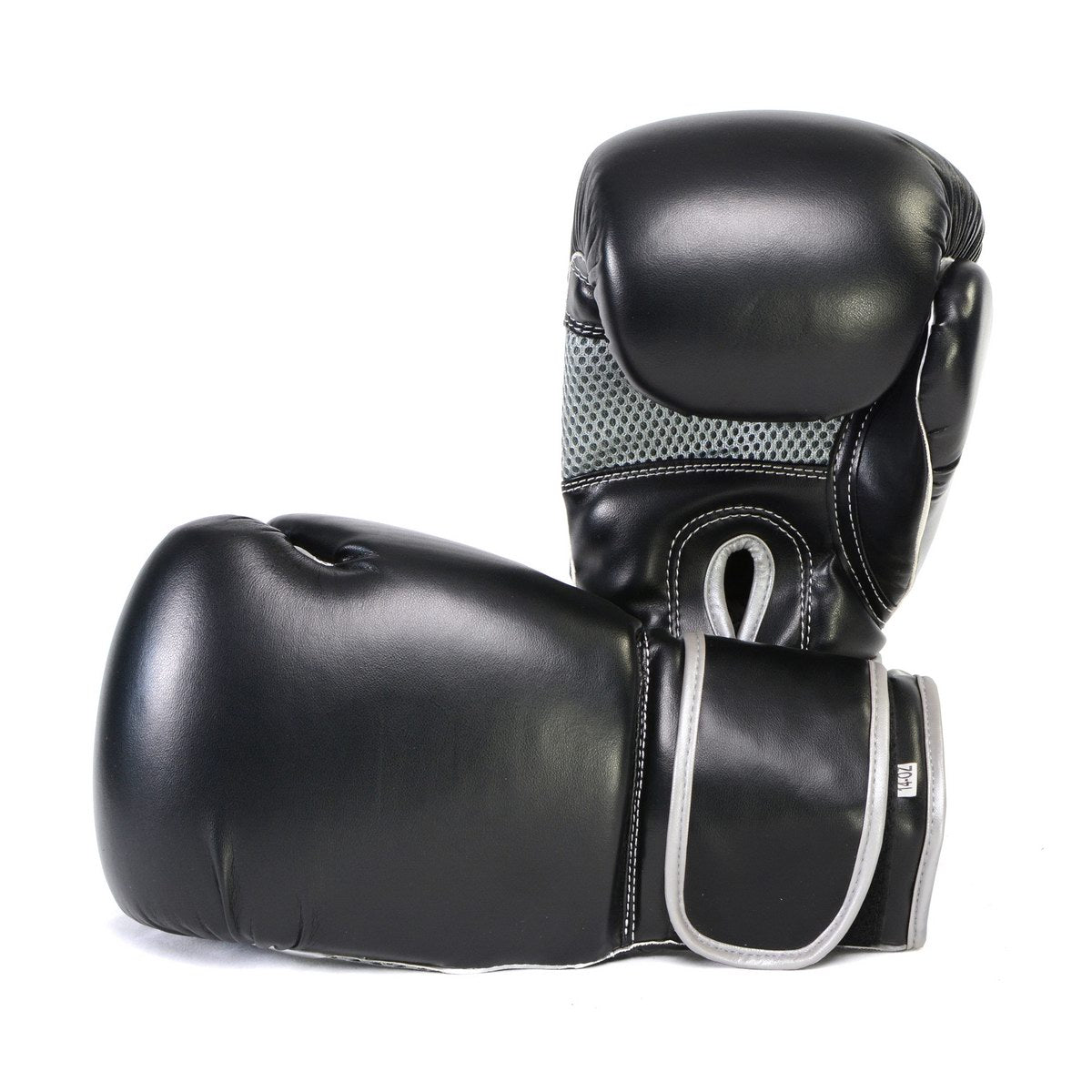 X-Fitness XF2000 Gel Boxing Kickboxing Punching Bag Gloves-BLK/SILVER