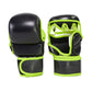 X-Fitness XF2001 7 oz MMA Hybrid Sparring Gloves-BLK/GREEN