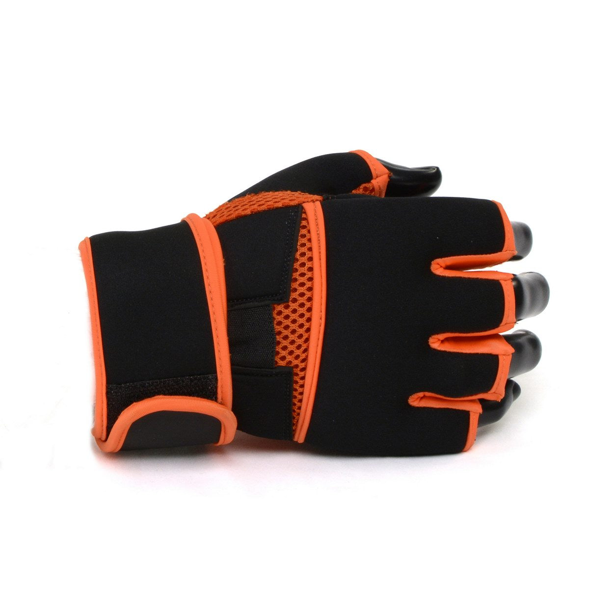 X-Fitness XF3000 Gel Boxing MMA Kickboxing Cross Training Handwrap Gloves-BLK/ORANGE