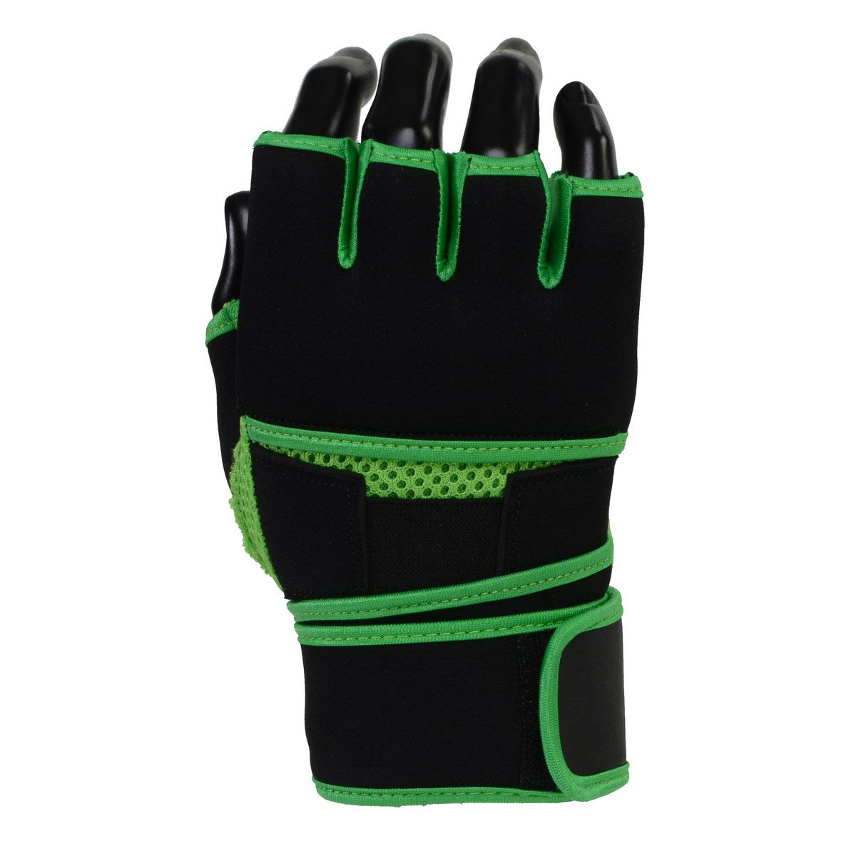X-Fitness XF3000 Gel Boxing MMA Kickboxing Cross Training Handwrap Gloves-BLK/GREEN