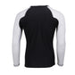 X-Fitness XFM7000 Men's Black and White Long Sleeve Compression Rash Guard Athletic Shirt- MMA, BJJ, Wrestling, Cross Training
