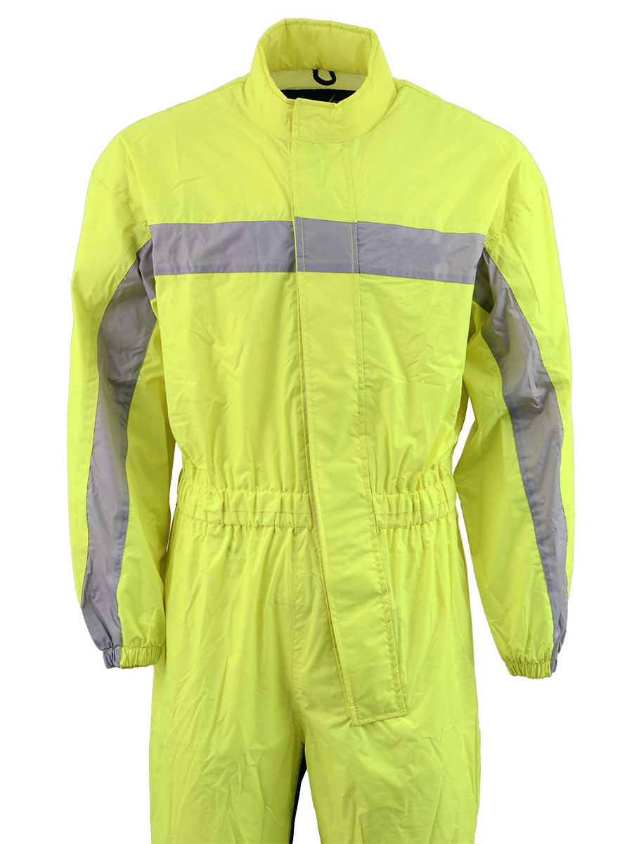 NexGen Men’s XS5004 Yellow Hi-Viz Water Proof Rain Suit with Reflective Panels