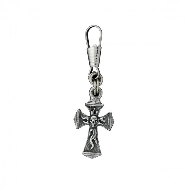 Hot Leathers ZPA1019 Cross with Skull Zipper Pull